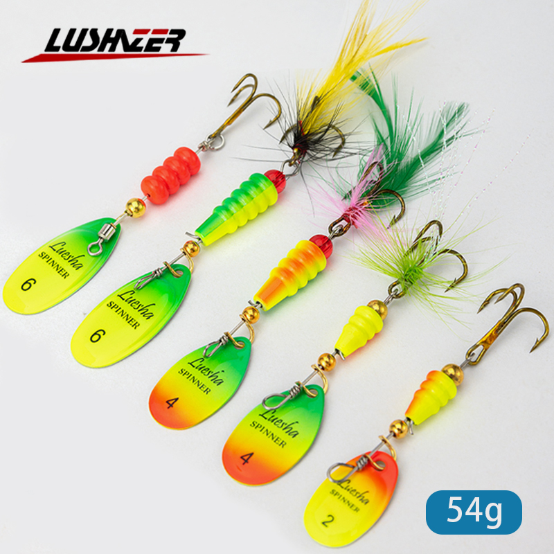 Fishing Hook Treble - LUSHAZER umpan pancing Spinner, 5 buah/lot
