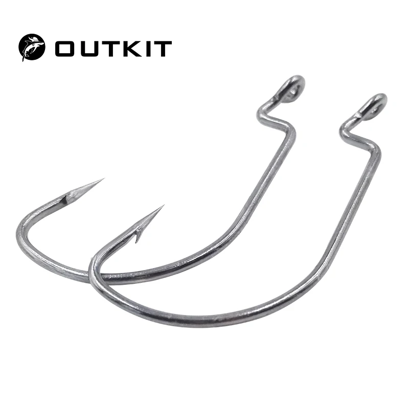 Fishing Hook Offset - OUTKIT 10 Buah/Lot Baja Karbon Tinggi