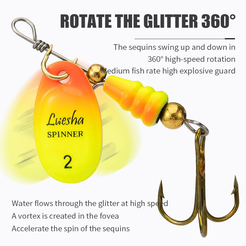 LUSHAZER umpan pancing Spinner - Fishing Hook Treble ulasan dan harga