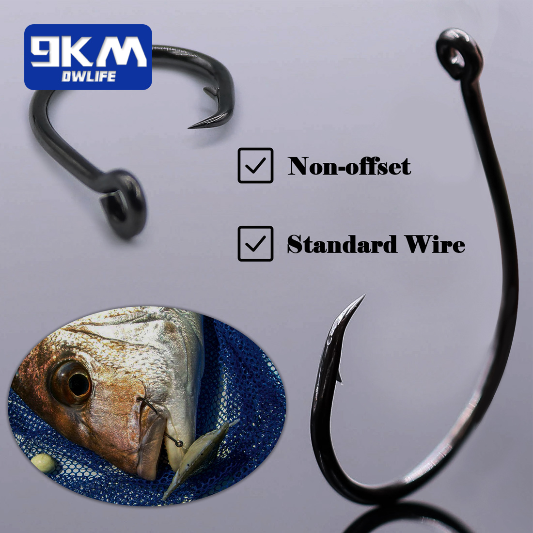 9KM 25-50Pcs Kail Lingkaran Le - Fishing Hook Offset ulasan dan harga