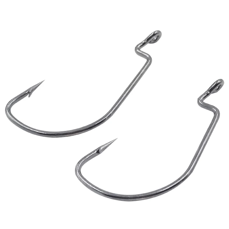 OUTKIT 10 Buah/Lot Baja Karbon - Fishing Hook Offset ulasan dan harga