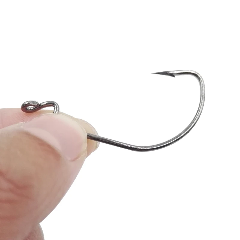 OUTKIT 10 Buah/Lot Baja Karbon - Fishing Hook Offset ulasan dan harga