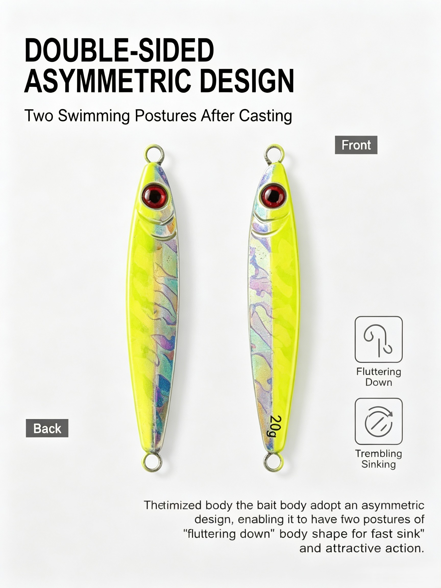 3Pcs Set Umpan Jig Logam Asime - Fishing Hook Treble ulasan dan harga
